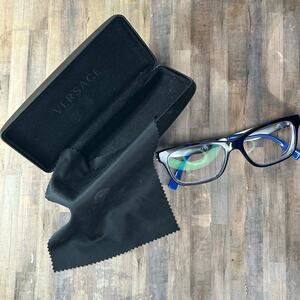 Versace MOD 3245 Blue/Black Frame with Case Dust Cleaner